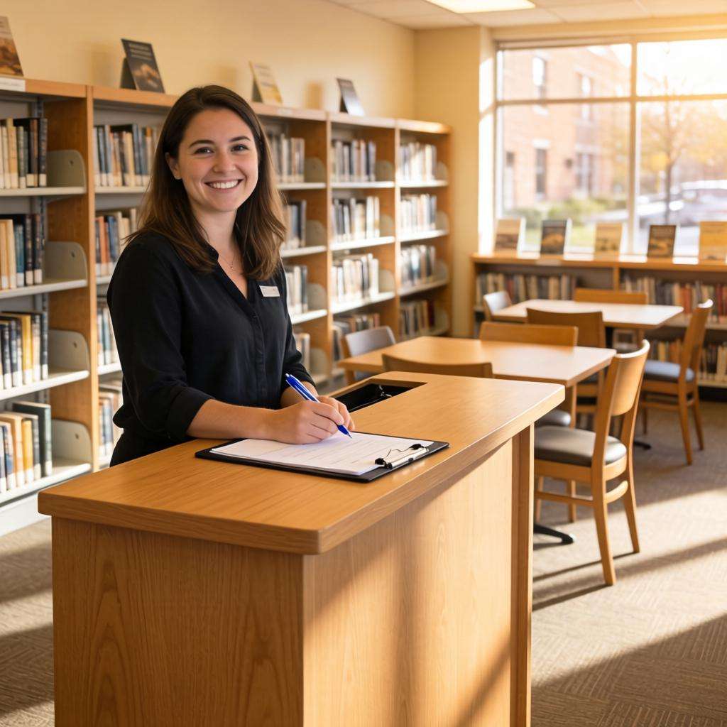 定制接待台:凉城新村街道主题阅读中心专业打造 定制接待台:凉城新村街道主题阅读中心专业打造第一张图